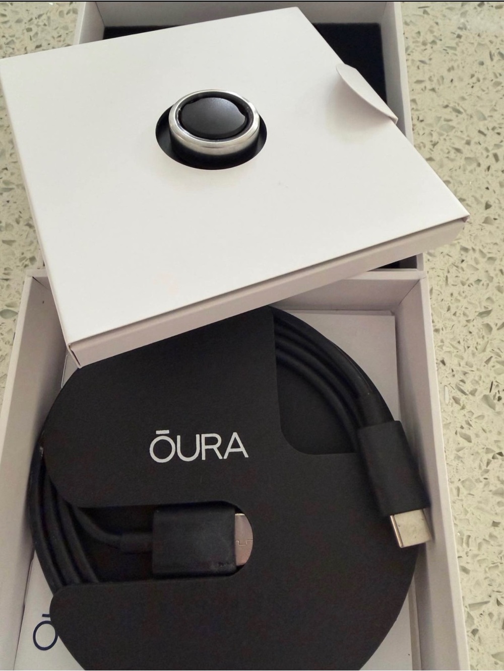 Oura Black USB-C Charging Cable with Magnetic Ring Connector
